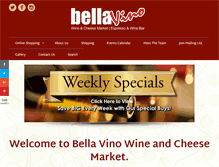 Tablet Screenshot of bellavinowinemarket.com